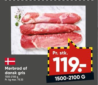 Bilka Mørbrad af dansk gris tilbud