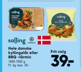 Bilka Hele danske kyllingelår eller bbq -lårmix tilbud