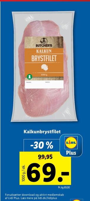 Lidl Kalkunbrystfilet tilbud