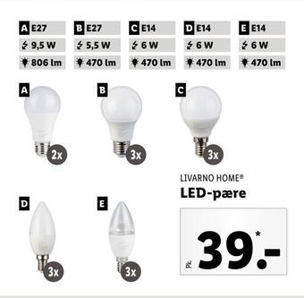 Lidl Led-pære tilbud