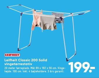 Bilka Leifheit classic 200 solid vingetørrestativ tilbud