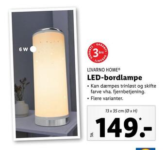 Lidl Led-bordlampe tilbud