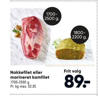 Bilka Nakkefilet eller marineret kamfilet tilbud