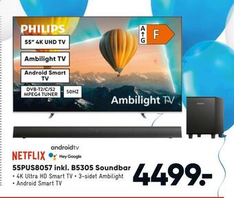 Bilka Philips 55pus8057 inkl. b5305 soundbar tilbud
