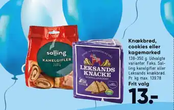 Bilka Knækbrød, cookies eller kagemarked tilbud
