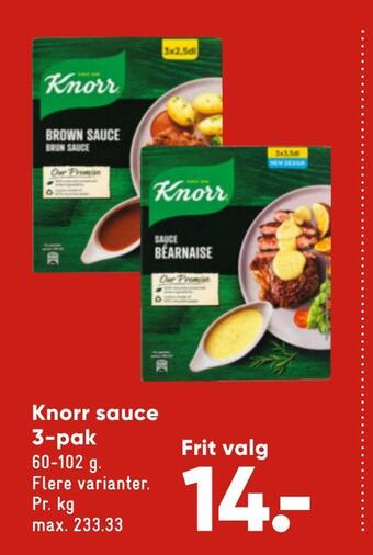 Bilka Knorr sauce 3-pak tilbud