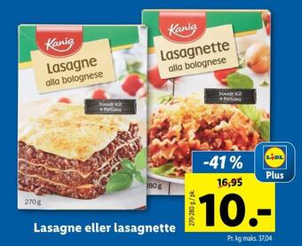 Lidl Lasagne eller lasagnette tilbud