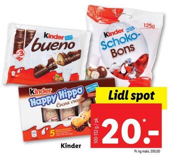 Lidl Kinder tilbud