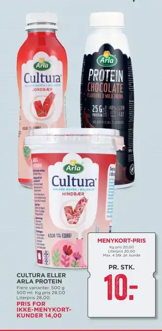 MENY Cultura eller arla protein tilbud