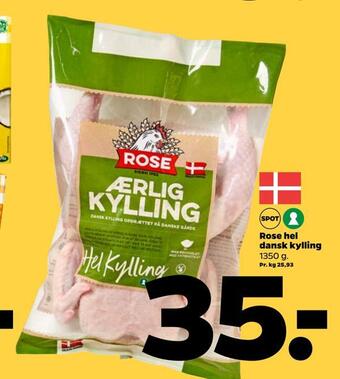 Netto Rose hel dansk kylling tilbud