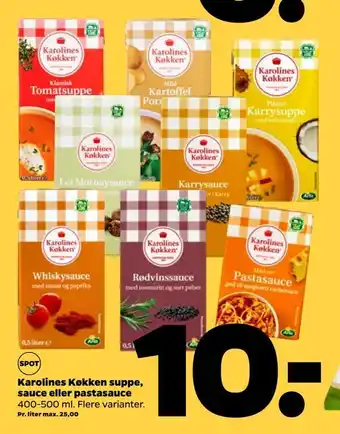 Netto Karolines køkken suppe, sauce eller pastasauce tilbud