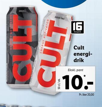 Lidl Cult energidrik tilbud