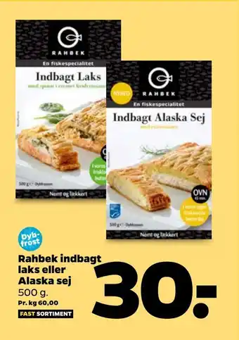 Netto Rahbek indbagt laks eller alaska sej tilbud