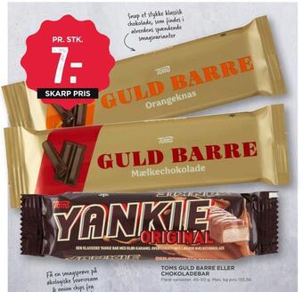 MENY Toms guld barre eller chokoladebar tilbud