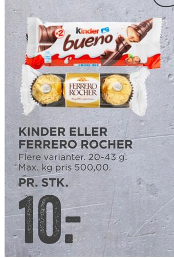 MENY Kinder eller ferrero rocher tilbud