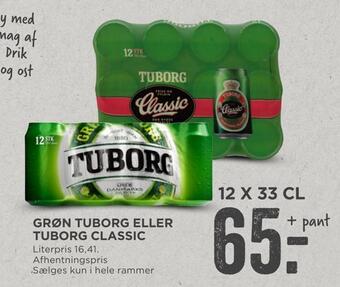 MENY Grøn tuborg eller tuborg classic tilbud