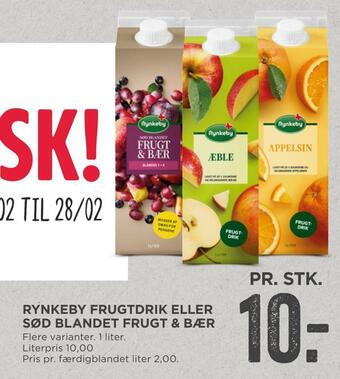 MENY Rynkeby frugtdrik eller sød blandet frugt & bær tilbud