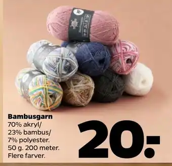 Netto Bambusgarn tilbud