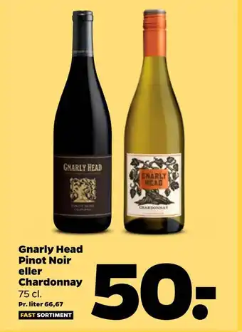 Netto Gnarly head pinot noir eller chardonnay tilbud