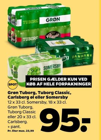 Netto Carlsberg øl eller somersby tilbud