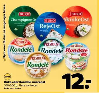 Netto Buko eller rondelé smøreost tilbud