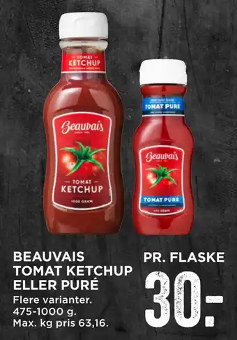 MENY Beauvais tomat ketchup eller puré tilbud