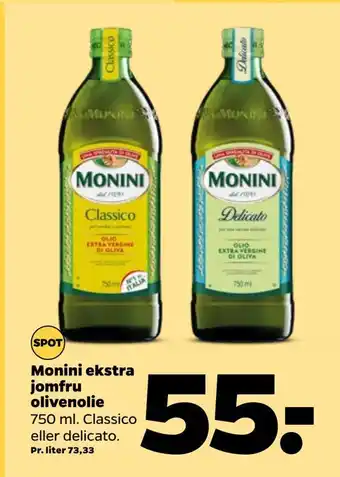 Netto Monini ekstra jomfru olivenolie tilbud