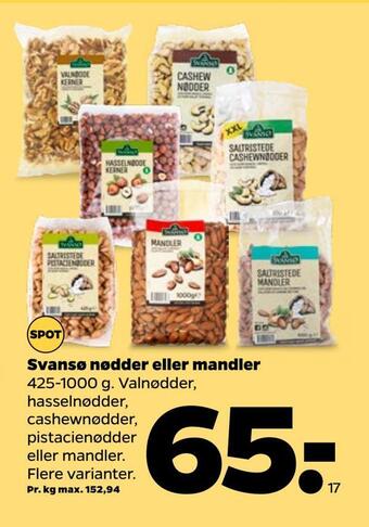 Netto Svansø nødder eller mandler tilbud