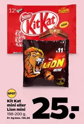 Netto Kit kat mini eller lion mini tilbud