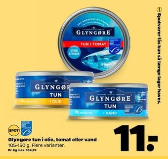 Glyngøre tun i olie, tomat eller vand
