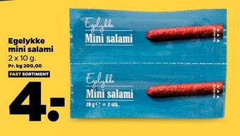 Netto Egelykke mini salami tilbud