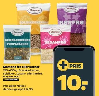 Netto Mamone frø eller kerner tilbud