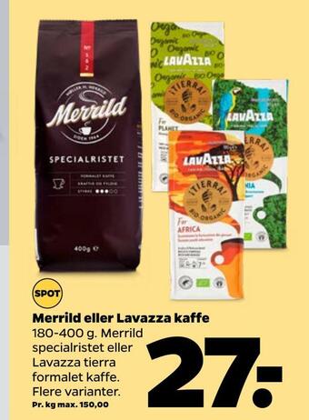 Netto Merrild eller lavazza kaffe tilbud