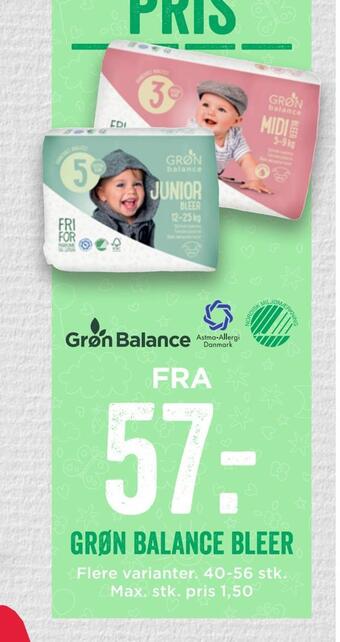 MENY Grøn balance bleer tilbud