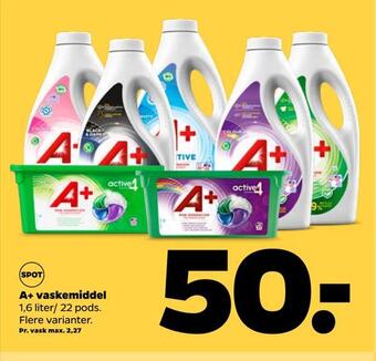 Netto A+ vaskemiddel tilbud