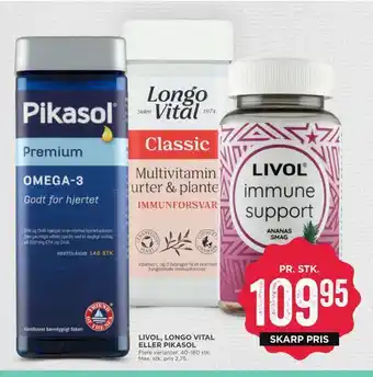 MENY Livol, longo vital eller pikasol tilbud