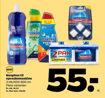 Netto Neophos til opvaskemaskine tilbud