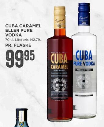 MENY Cuba caramel eller pure vodka tilbud