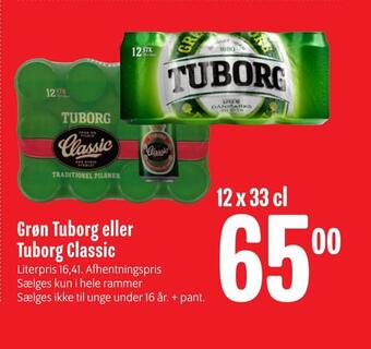 Min Købmand Grøn tuborg eller tuborg classic tilbud