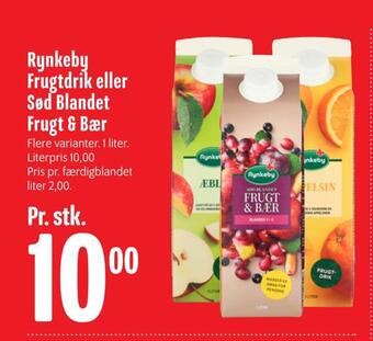 Min Købmand Rynkeby frugtdrik eller sød blandet frugt & bær tilbud