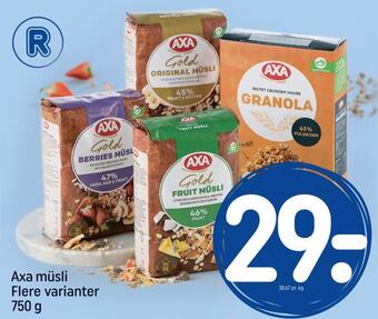 REMA 1000 Axa müsli tilbud