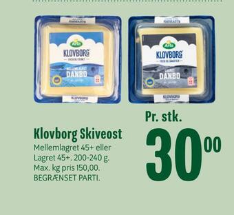 Min Købmand Klovborg skiveost tilbud