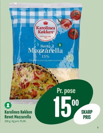 Min Købmand Karolines køkken revet mozzarella tilbud