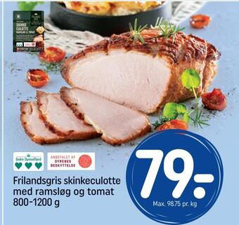 REMA 1000 Frilandsgris skinkeculotte med ramsløg og tomat tilbud