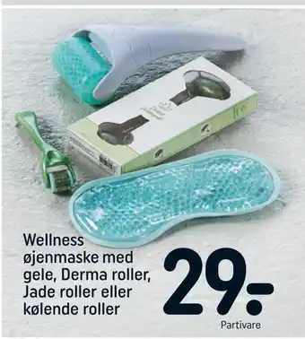 REMA 1000 Wellness øjenmaske med gele, derma roller, jade roller eller kølende roller tilbud