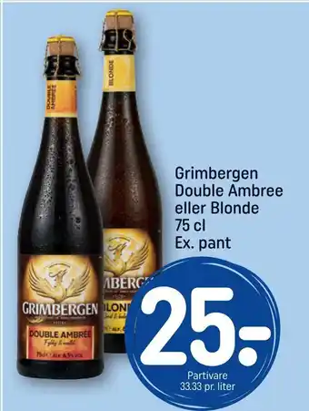 REMA 1000 Grimbergen double ambree eller blonde tilbud