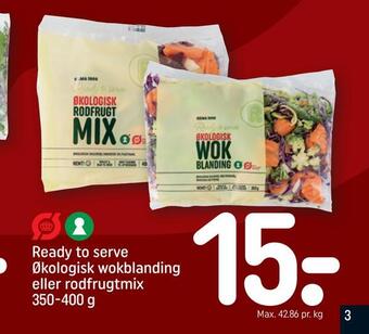 REMA 1000 Ready to serve økologisk wokblanding eller rodfrugtmix tilbud