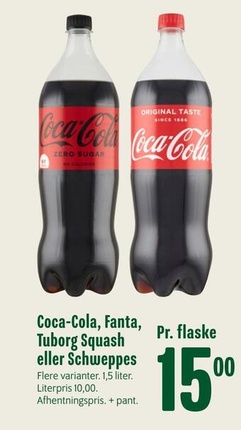 Min Købmand Coca-cola, fanta, tuborg squash eller schweppes tilbud