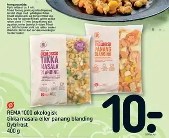 REMA 1000 Rema 1000 økologisk tikka masala eller panang blanding tilbud