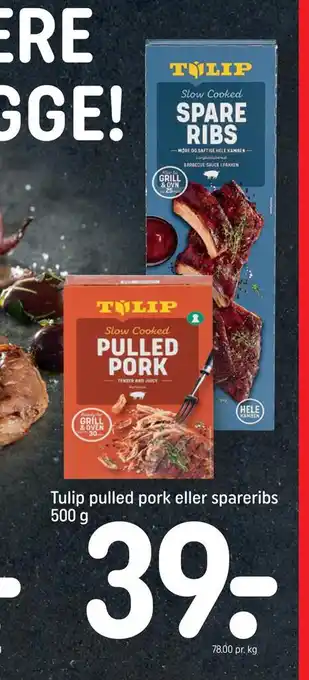 REMA 1000 Tulip pulled pork eller spareribs tilbud